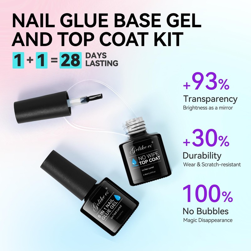 gelike ec 240 pieces short nail tips and nail lamp,