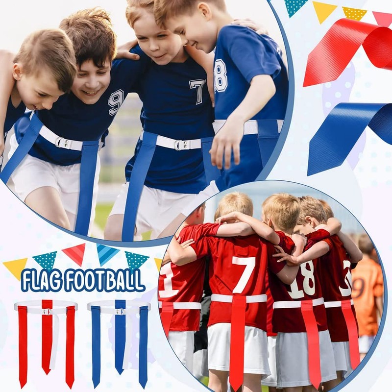 Hopbucan 12 Player Adjustable Sliding Flag Football Set, 3 Flags