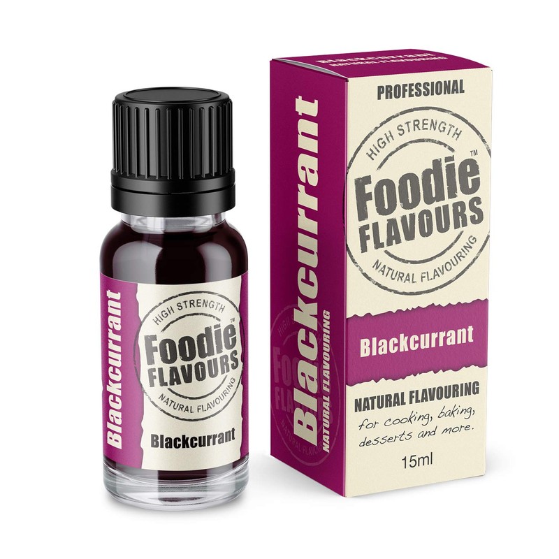 Foodie Flavours Natural Blackcurrant Flavouring, High Strength - 15ml