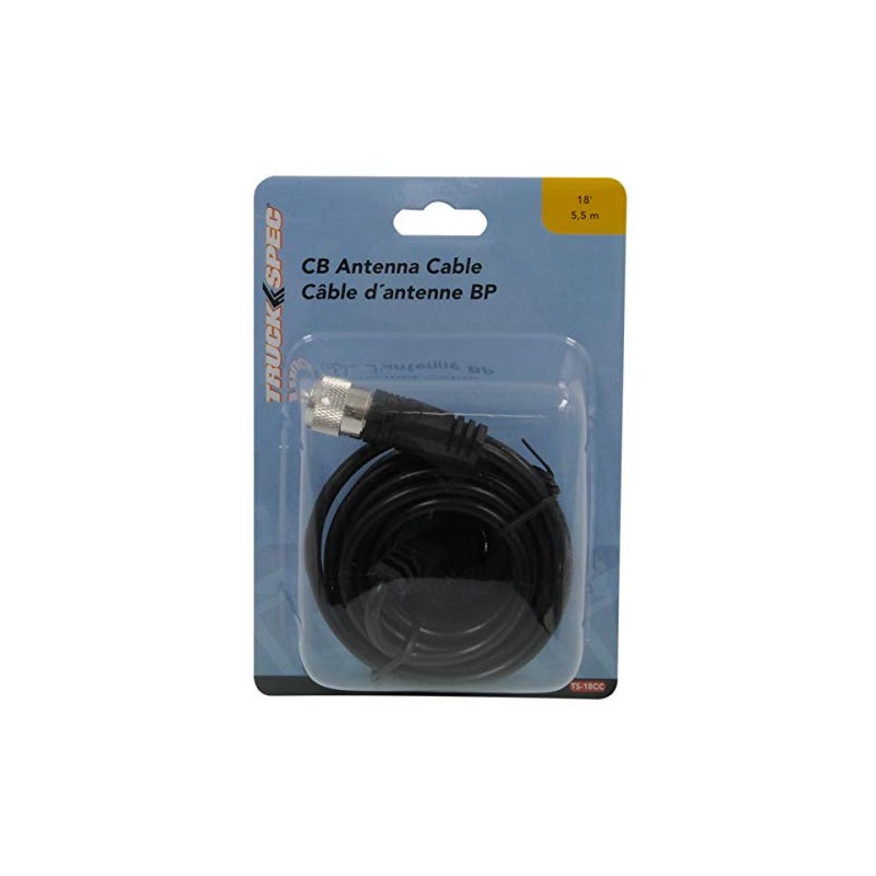 18' RG-58A/U Coaxial Cable With Pl-259 Connectors