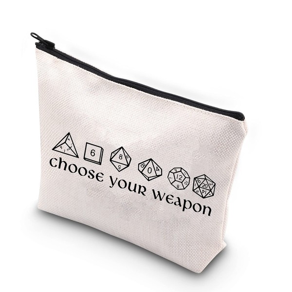 PLITI Gamer Gift Dungeons D20 Dice Makeup Bag Weapon of