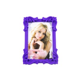 Decorative Picture Frame, Baroque Style, Purple, 4x6 Inch
