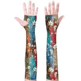 WEBJIASU Gardening Sleeves Farm Sun Protection Arm Cooling Sleeves Thorn Proof Garden for Women with Thumb Hole