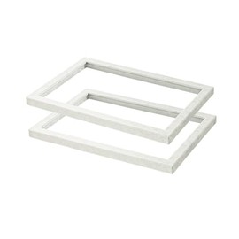 2pcs Glass Lid if Needed for Large Grey Beige Tray