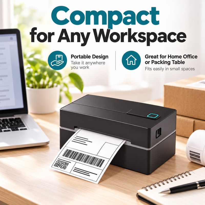 4×6 Thermal Label Printer for Shipping Labels – 203 DPI