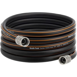Giraffe Tools Leader Hose 12ft x 5/8", Custom Length, Heavy Duty, No Kink, Flexible, Rubber Garden Hose, Leakproof Water Hose with Female to Female Fittings, 600 Burst PSI