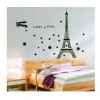 DaraBaby Vinil Decorativo Torre Eifel Paris Florecente Sala Estancia