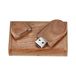 GARRULAX USB Flash Drive, 32GB Wooden USB2.0 High Speed USB Thumb Drives Memory Stick Pen Date Storage Stick Pendrive (Walunt Ellipse)