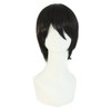 MapofBeauty Fashion Men's Short Straight Wig (Black)