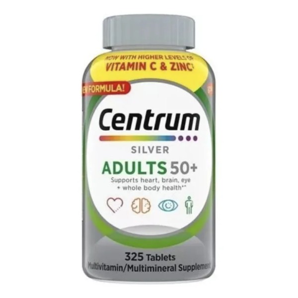 Vitaminas Y Minerales Adulto 50+ Centrum 325 Caps Multivitam Sabor
