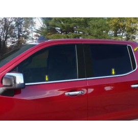QAA Stainless Chrome Window Sill Trim 4PCS for Silverado 1500 Crew 2019-2025 QAA