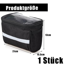 agogue 1 x handlebar bag, bicycle bag, handlebar, comfortable holding of objects, waterproof, men and women, bicycle handlebar bag, road bikes, mountain bikes, motorcycle bags accessories (black)