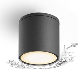 EBION Surface-Mounted Spotlight, GU10, IP65 Waterproof, Surface-Mounted Light, Anthracite, Max 35 W, Aluminium, for Bathroom, Outdoor, Dining Room, Kitchen, Living Room, Balcony (Light Bulb Not Included)