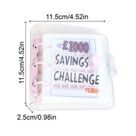 Jovrelant Money-Saving Wallet, 1000 Savings Challenge Organizer with 25 Cash Envelopes, Manage Budget Easily-Pink