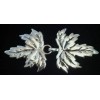 silver lady inc Leaf cloak clasp in silver metal clip