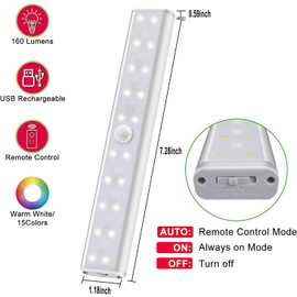 ProMet Under Cabinet 48 LED RGB Remote Controlled Dimmable Lighting Panel Variable White Temperature with Timer (6)