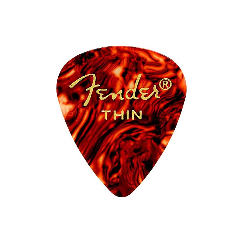Fender 098-0451-700 451 Shape Picks, 12 Count, Shell, Thin