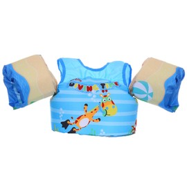 Chaleco Salvavidas para Niños Niña 2 3 4 5 6 Años Salvavidas para Bebe 30 a 55 Libras Natacion Kit con Chaleco de Seguridad y Doble Cierre para Piscina Parque Acuático Lago y Playa (Azul)