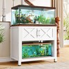 DWVO Heavy Duty Metal Aquarium Stand with Power Outlets, Cabinet