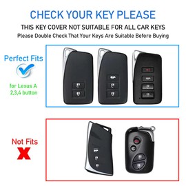for Lexus Key Fob Case, Premium Aluminum and Leather Protective Cover