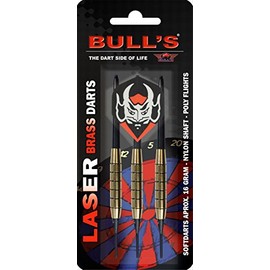 Bulls Unisex's Laser Softdart 3 Pieces 16g, Multicoloured, Medium