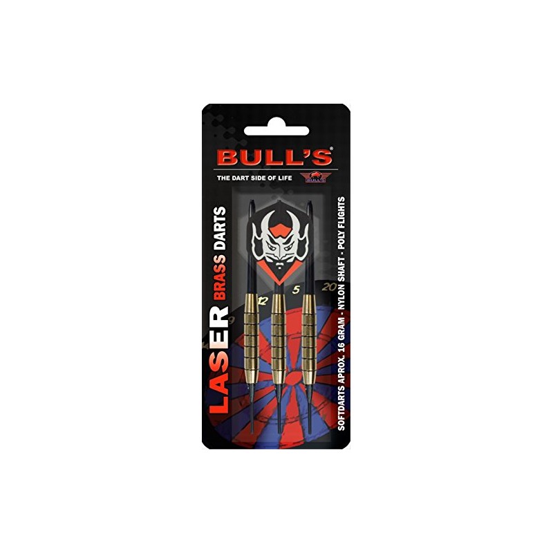 Bulls Unisex's Laser Softdart 3 Pieces 16g, Multicoloured, Medium
