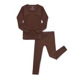 AVAUMA Baby Boys Girls Pajama Set Kids Toddler Snug fit Ribbed Sleepwear pjs for Daily Life Style (L/Dark Brown(L))