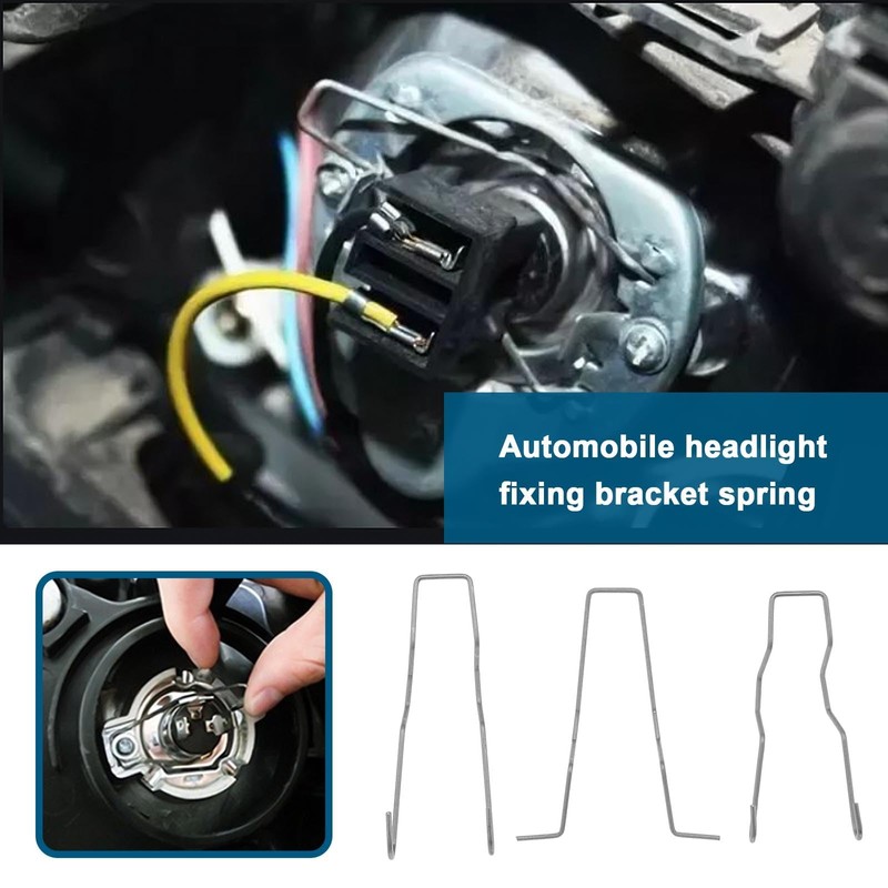 12PCS Headlight Bulb Retaining Spring Clips for H1 H3 H4
