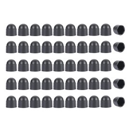 50Pcs Hex Nut Cover,M8*13 * 15 Bolt Dome Caps Covers,Plastic Dome Bolt Nut Protection Caps Cover for Bolts,Hex Hexagon Screws