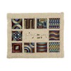 EMANUEL Yair Teffilin Bag | Silk Embroidered Geometric square Design