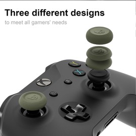 Skull & Co. Set de Thumb Grips, Joystick Cap, capuchón para Steam Deck/ROG Ally - Negro, 3 Pares (6 Piezas)