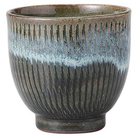 Hasami ware white 柚子 Sink Tea Bowls (Black) Set of 3 11893