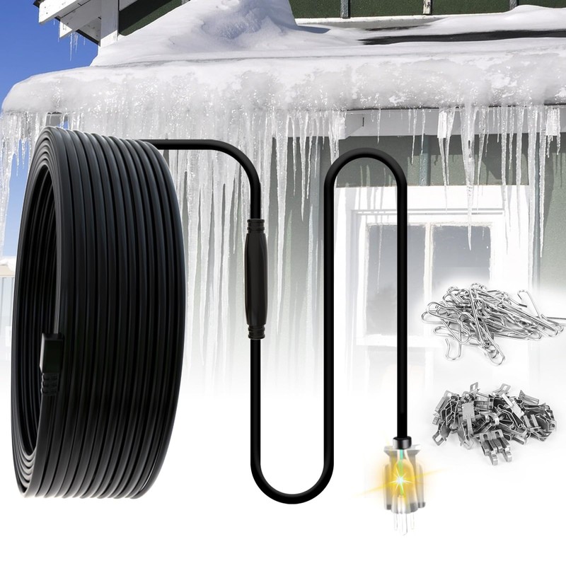 TOPDURE TDRD 120 feet Roof & Gutter Snow De-Icing Kit,