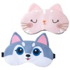 Dinntty Silk Eye Mask Light Blocking Sleeping Cute Cat Eye