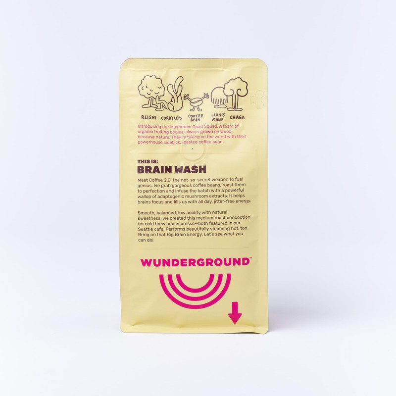 Wunderground's Brain Wash Medium Roast Organic Whole Bean Coffee with