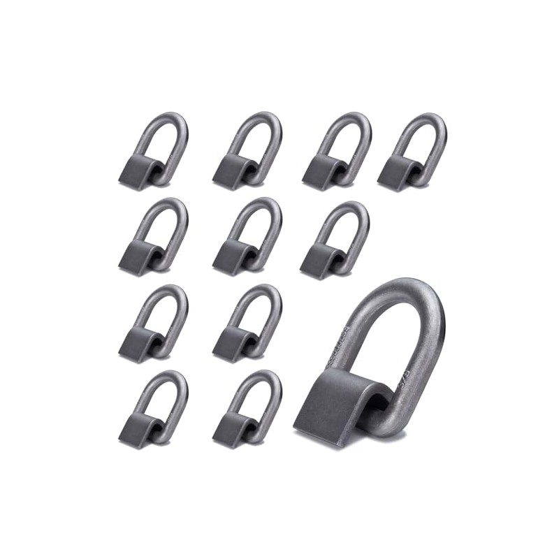 AYMMIC 3/8" Heavy Duty Weld-On Forged D Ring with MBS: