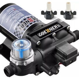 GOEHNER'S RV Fresh Water Pump 12V DC 6.5GPM 70PSI Self-Priming for RV, Marine, Yacht