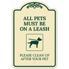 Sigo Signs All Pets Must Be On A Leash Please