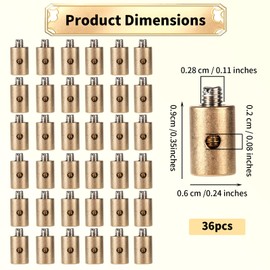 Fukaisu 36pcs Solderless Cable Nipples, 6mm Universal Throttle Choke Clamp Clutch Stop Screws Bike Brake Cable End Crimp Nipple Repair Kit for Motorcycle Bicycle Scooter Go Kart Lawn Mower Car