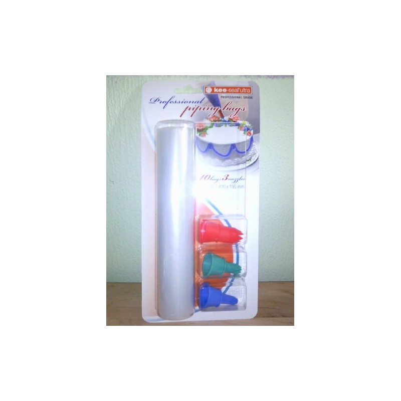 Disposable Pastry Bags, Piping Tips Set 4016
