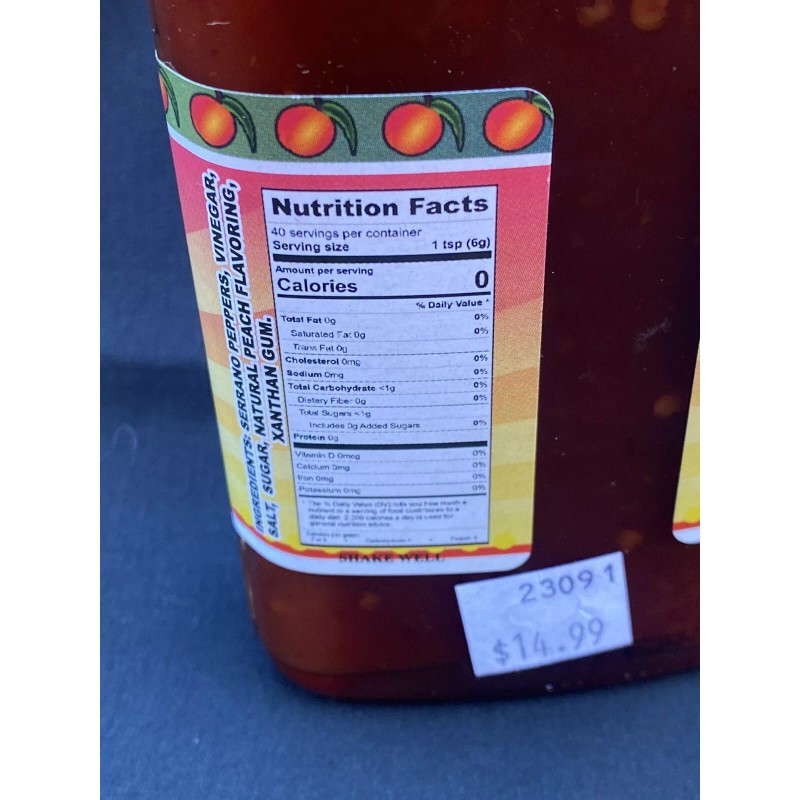 Pepper Palace PEACH SERRANO Hot Sauce fl oz