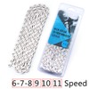 VOANZO Bicycle Chain, Electroplated Silver Rust-proof Mountain Road Bike Chain,