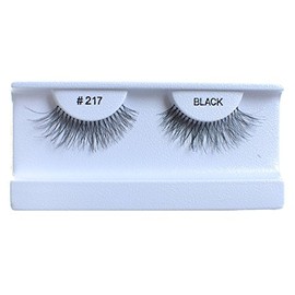 100 Pairs 100% Human Hair False Eyelashes Natural Black #217