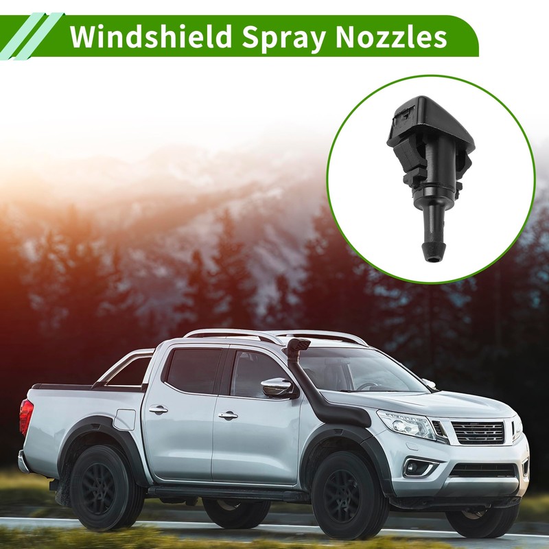 HOPESPANNER Windshield Washer Nozzle for Mitsubishi Eclipse 2006-2012 Black Front