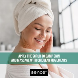 Sence Aloe Vera & Salt Body Scrub, Vegan, with Vitamin A, Vitamin C and Citric Acid, Beauty Skincare Exfoliating with Sea Salt, Exfoliating and Massage for Healthy Skin (1 x 500 g)