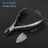 FERYES Cuticle Clippers 1/2 Jaw - Professional Cuticle Cutter Nail