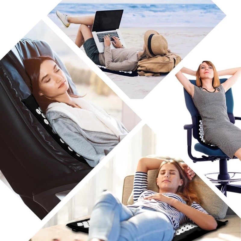 Shoptrendys Acupressure Mat & Pillow Massage Set For Neck Back