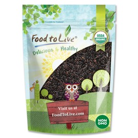 Food to Live Organic Black Rice, 1 Pound — Whole Grain Non-GMO Rice. Nutty and Sweet Flavor. Rich in Antioxidants and Dietary Fiber. Kosher, Vegan.