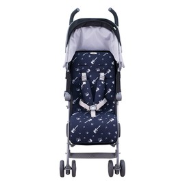 JYOKO Kids Universal 100% Cotton pram Liner for Stroller Compatible with Baby Home, Easy Walker, Mountain Buggy (Rock Hero, Reversible)