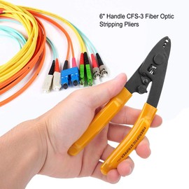 Fibreglass Wire Stripper, Fibreglass Wire Stripper, Ergonomic Hand Scraper with 3 Ports and Allen Key for Removing 250um Coating of 125um Fibre